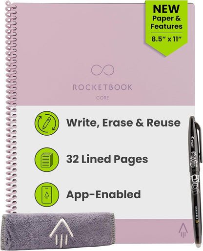 Rocketbook New Core Reusable Spiral Notebook