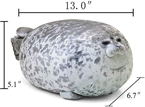 Chubby seal plush pillow, made of cotton and plush material.