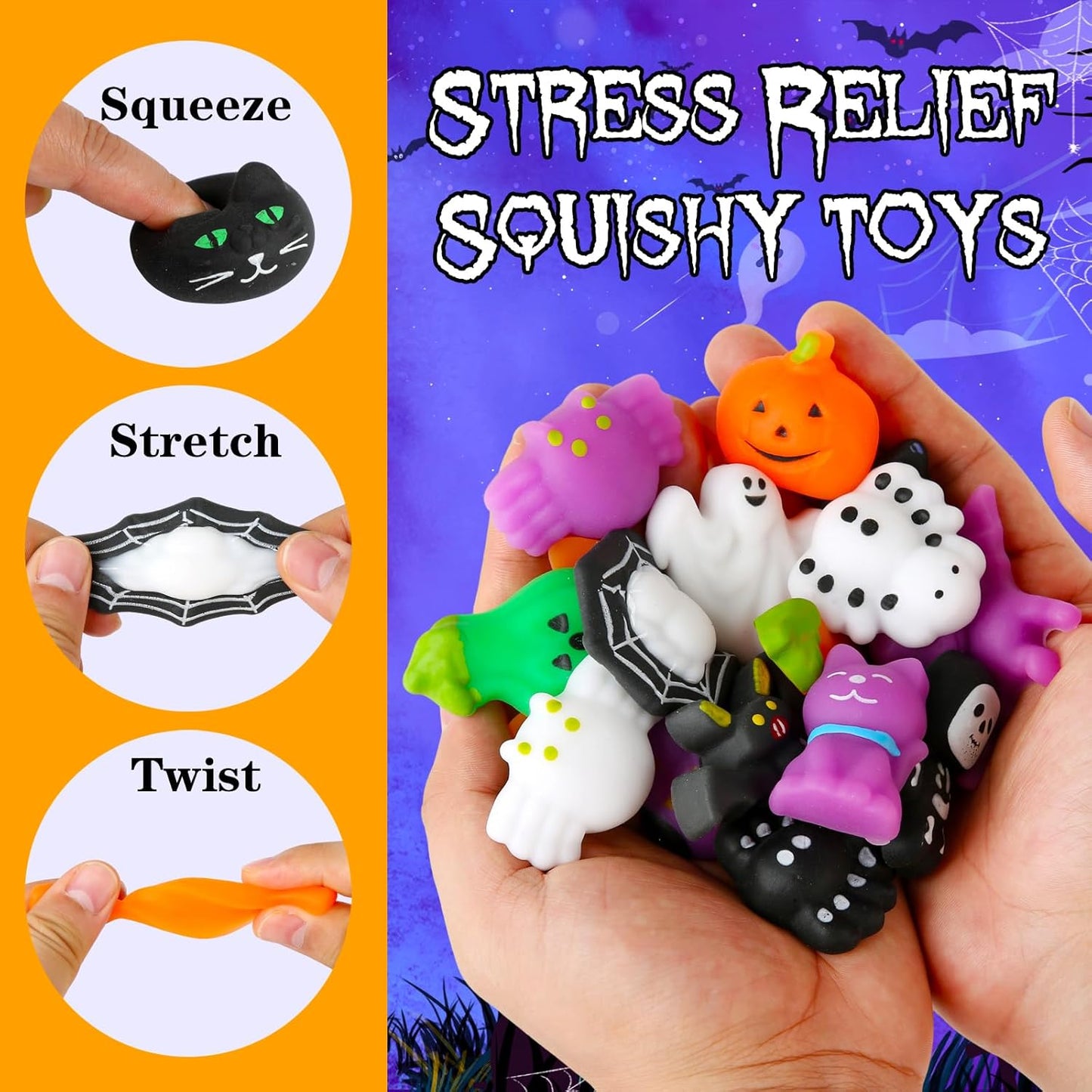 30-piece set of soft and adorable toys, cute squeeze toys perfect as party favors.