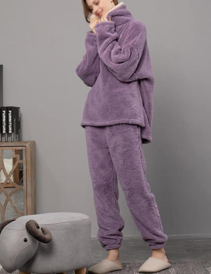 Women's fluffy pajama set (two-piece)