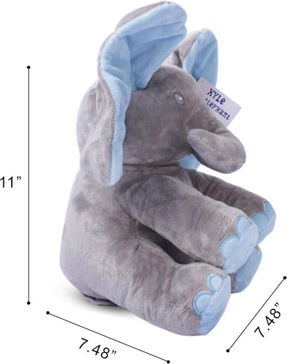 Peek-a-boo elephant toy, interactive singing plush elephant.