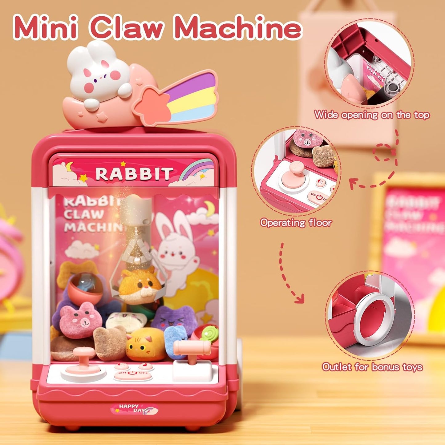Children's mini claw machine set (includes 20 toys)