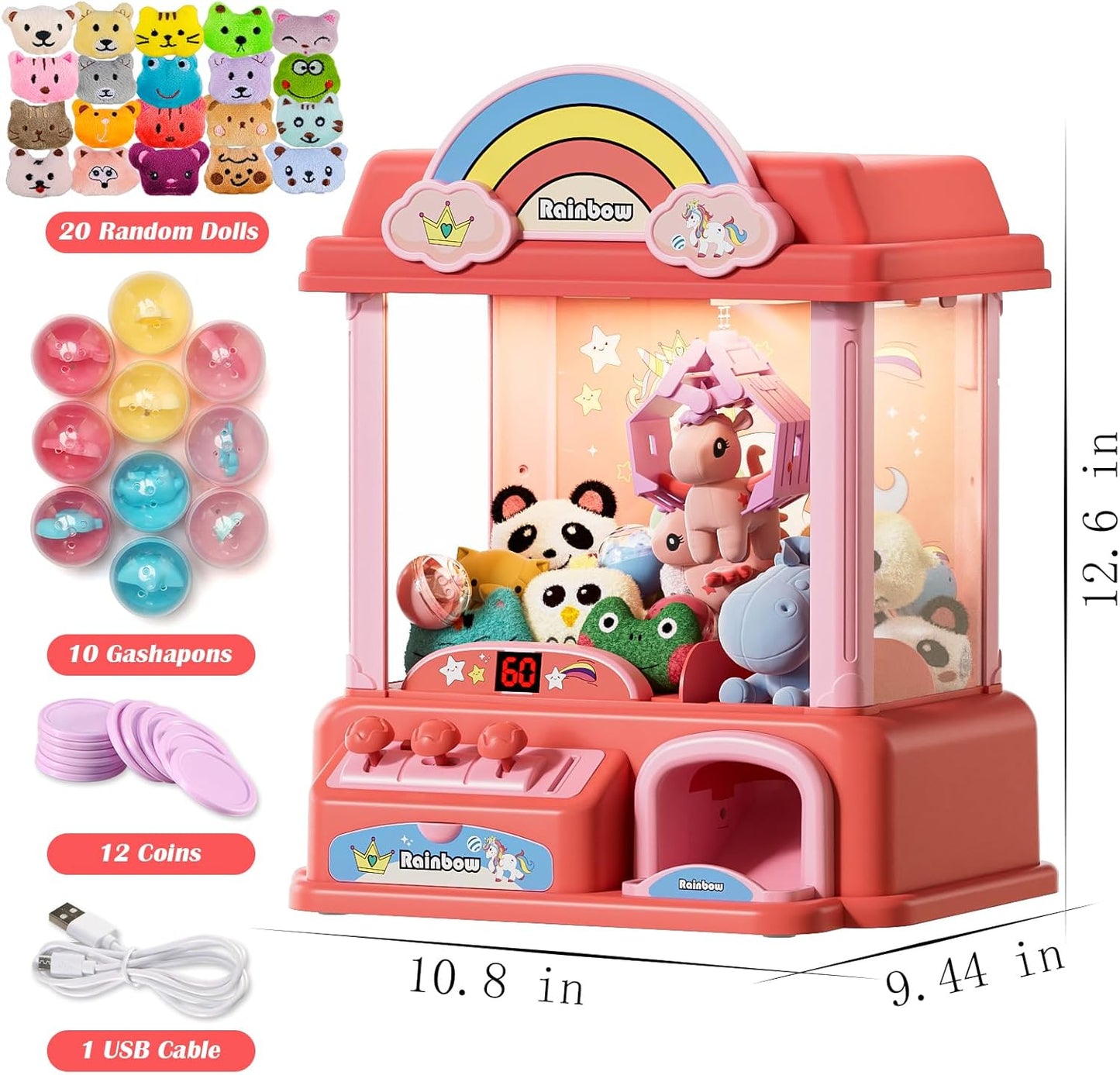 Claw Machine with Mini Prizes | Perfect Gift for Kids 2–9