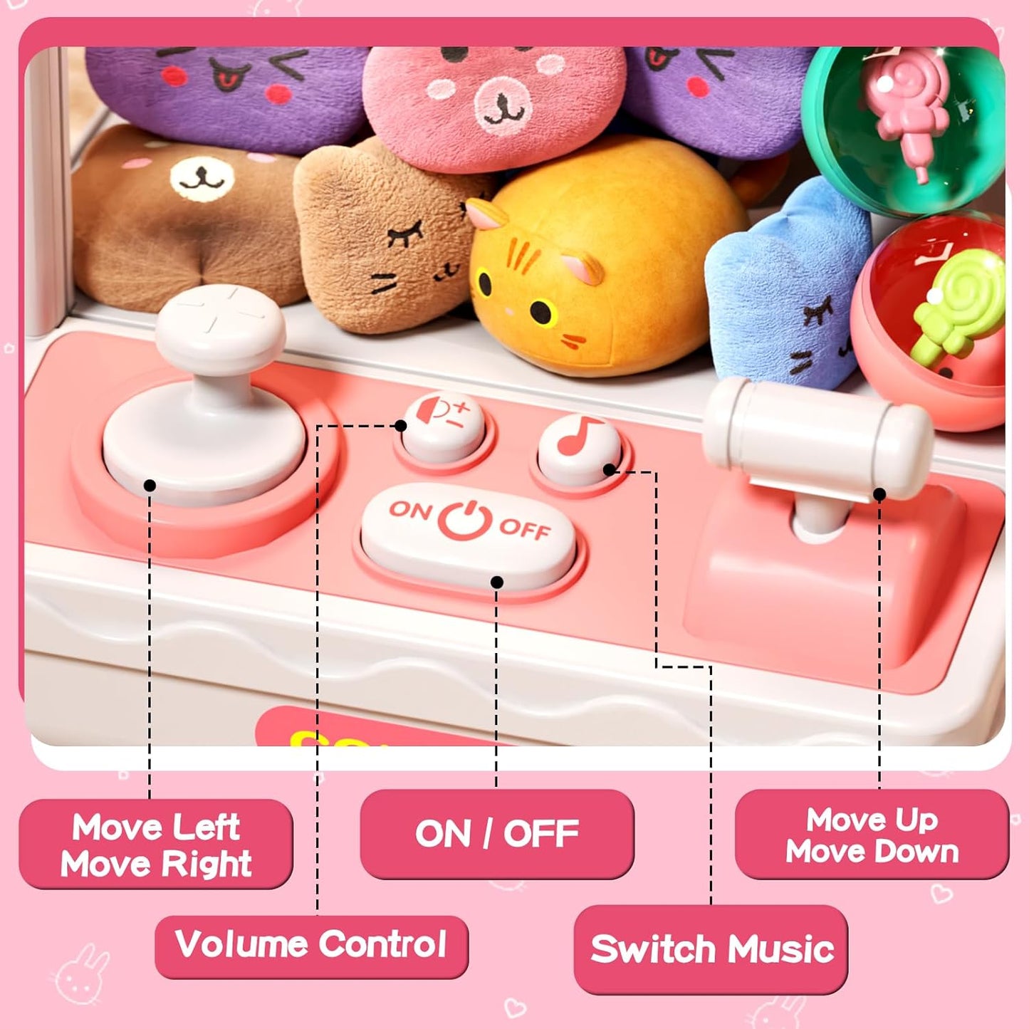 Children's mini claw machine set (includes 20 toys)