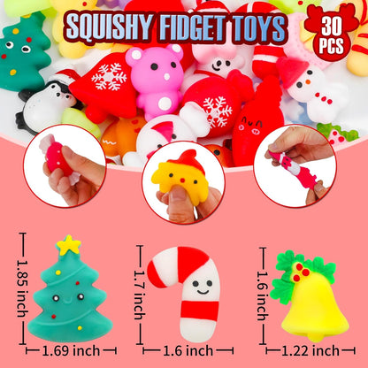 30-piece set of soft and adorable toys, cute squeeze toys perfect as party favors.