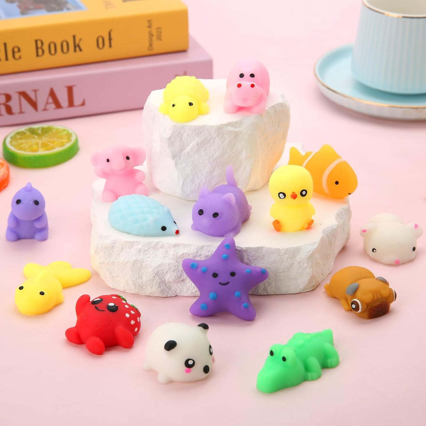 30-piece set of soft and adorable toys, cute squeeze toys perfect as party favors.