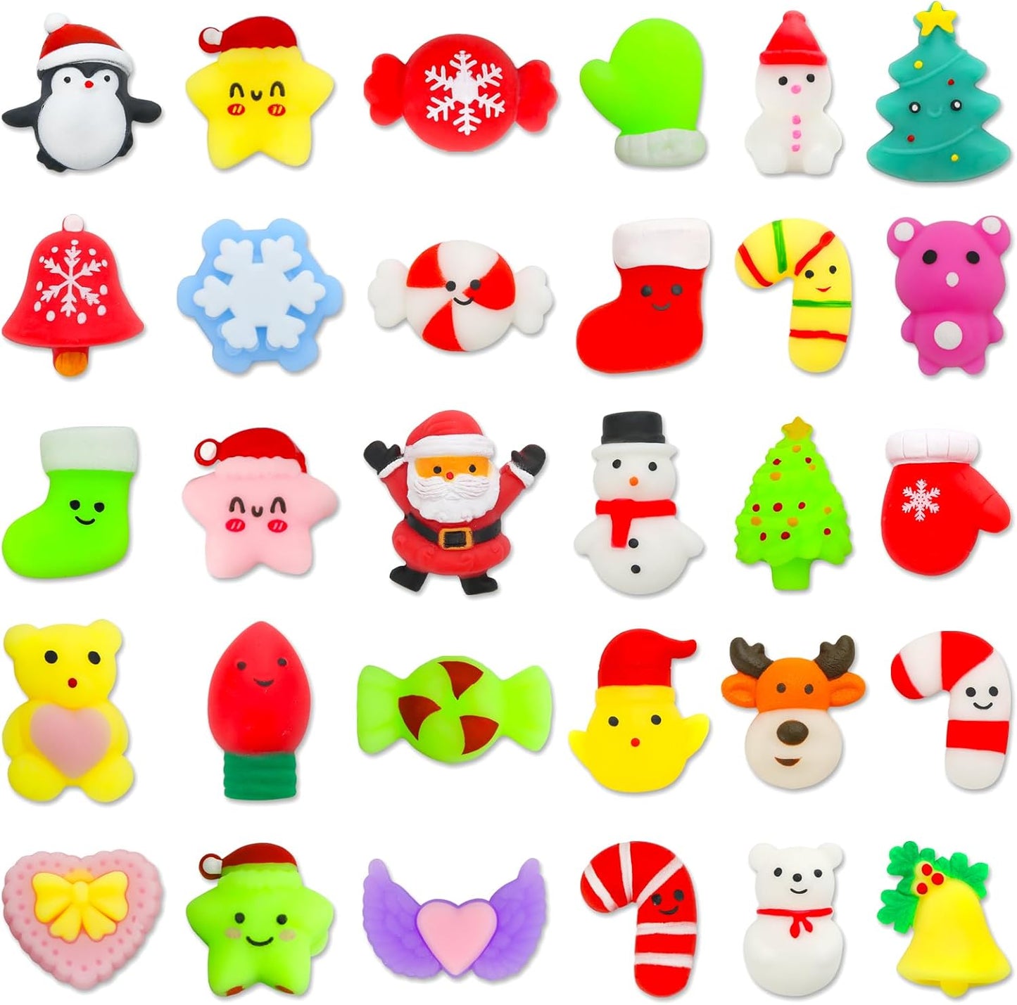 30-piece set of soft and adorable toys, cute squeeze toys perfect as party favors.