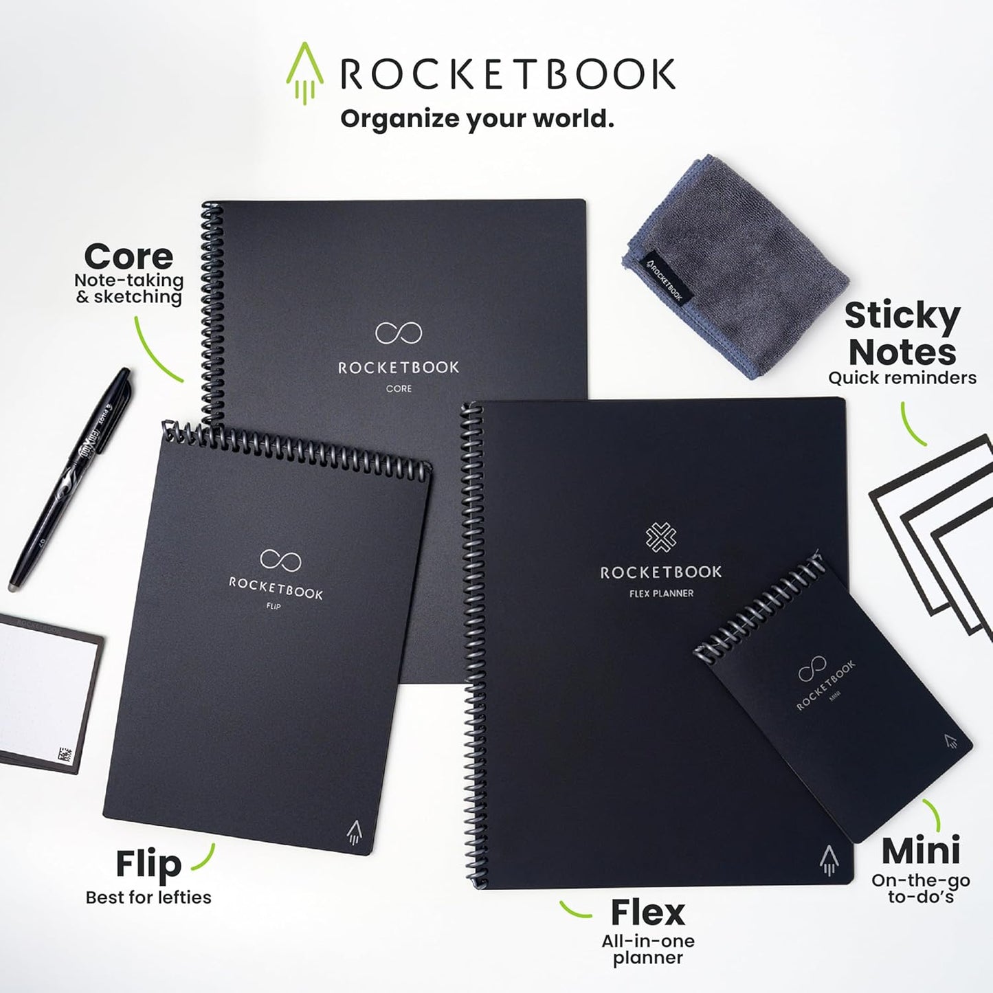 Rocketbook New Core Reusable Spiral Notebook