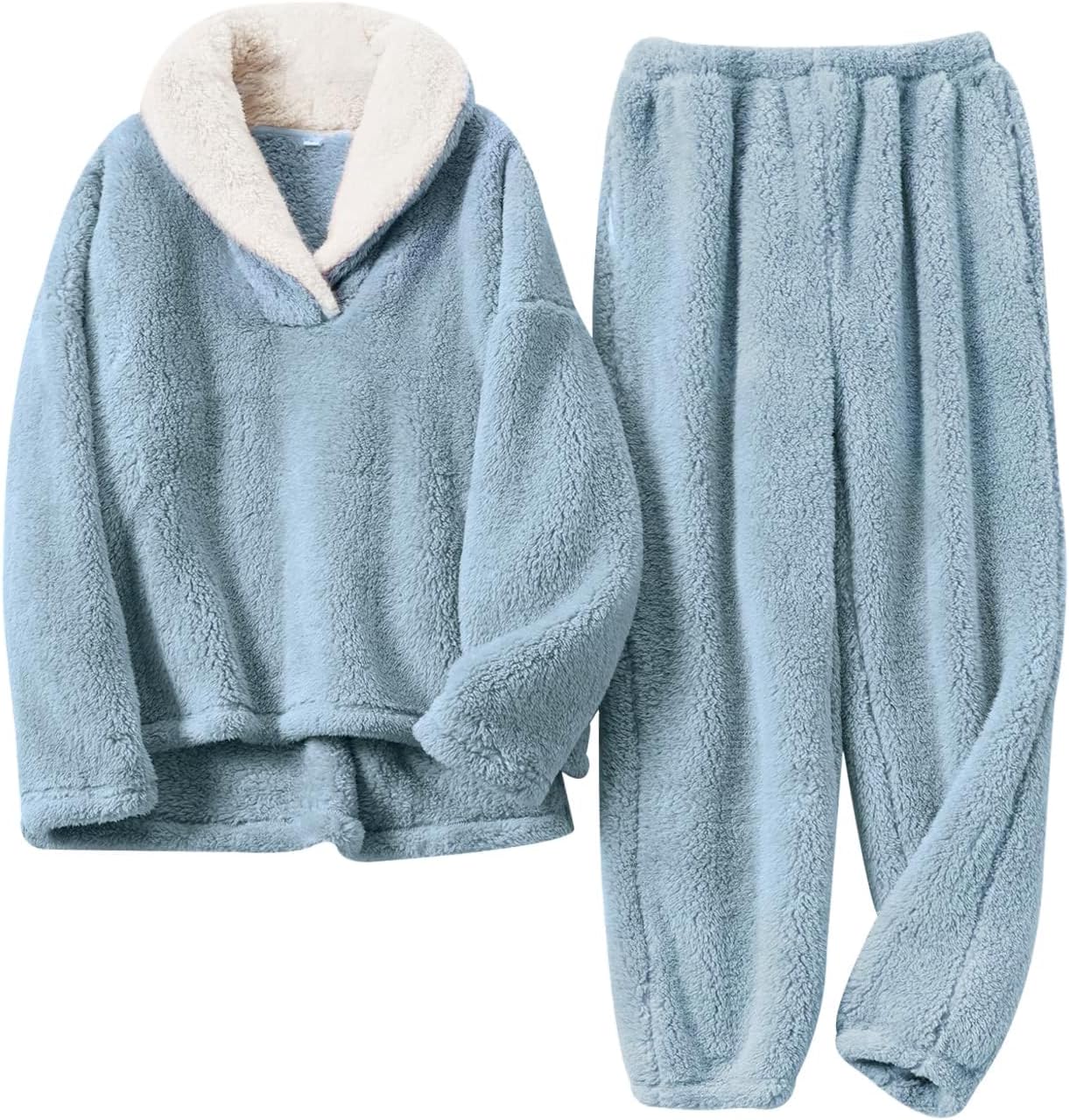 Women's fluffy pajama set (two-piece)