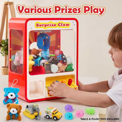 Mini Claw Machine Toy – LED Lights, Adjustable Sound & Rechargeable Design