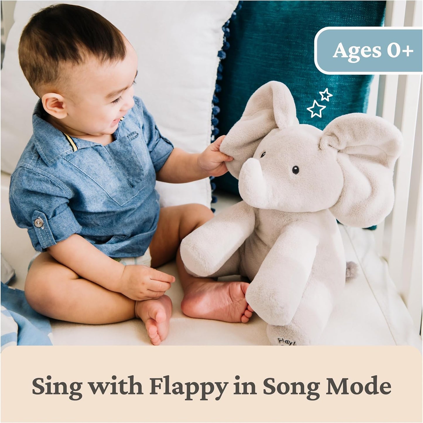 Baby electric interactive elephant plush toy, a singing plush doll.