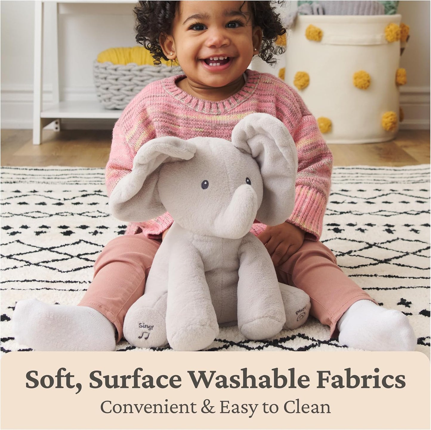 Baby electric interactive elephant plush toy, a singing plush doll.