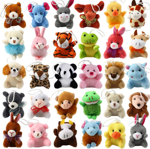 32-piece mini plush animal toy set