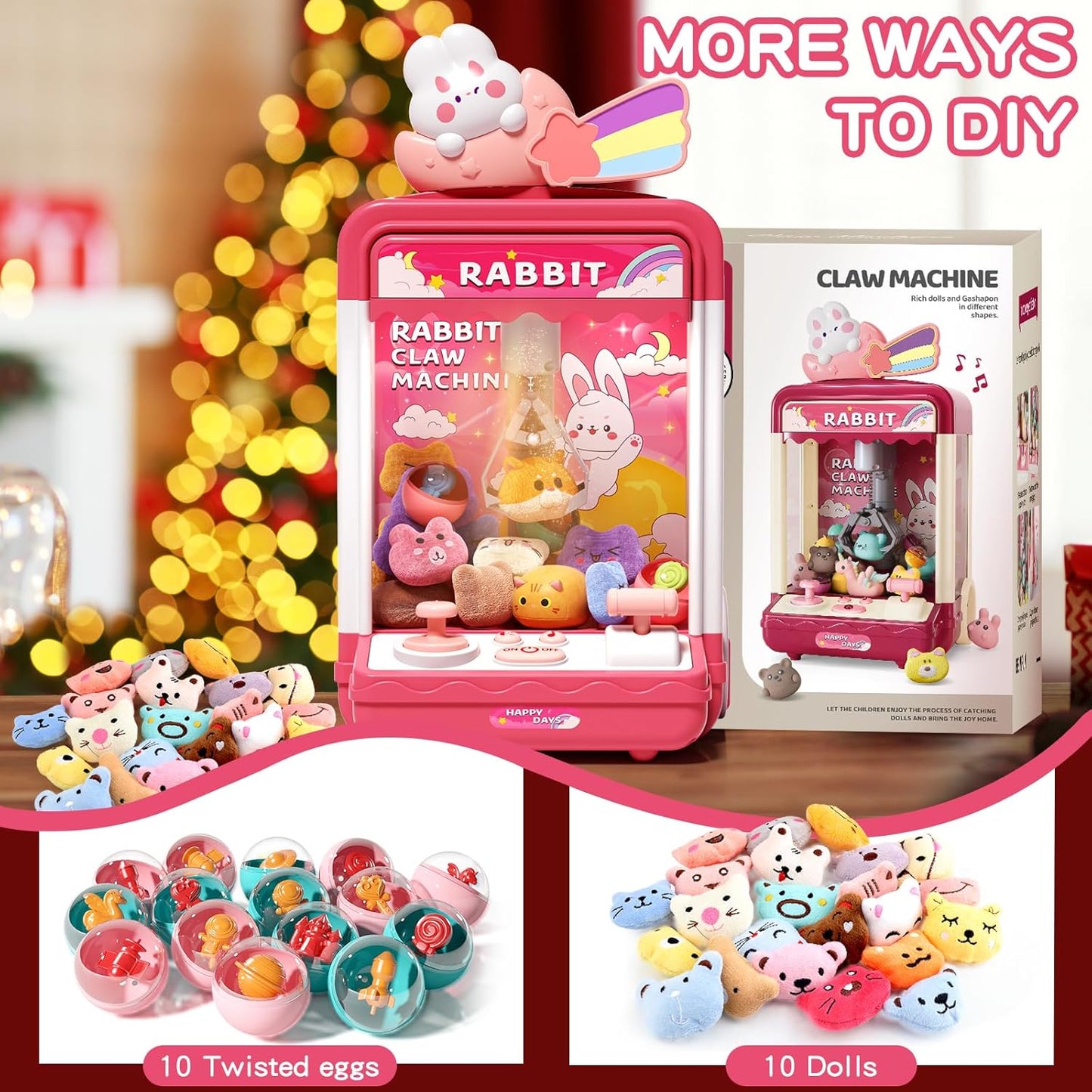 Children's mini claw machine set (includes 20 toys)