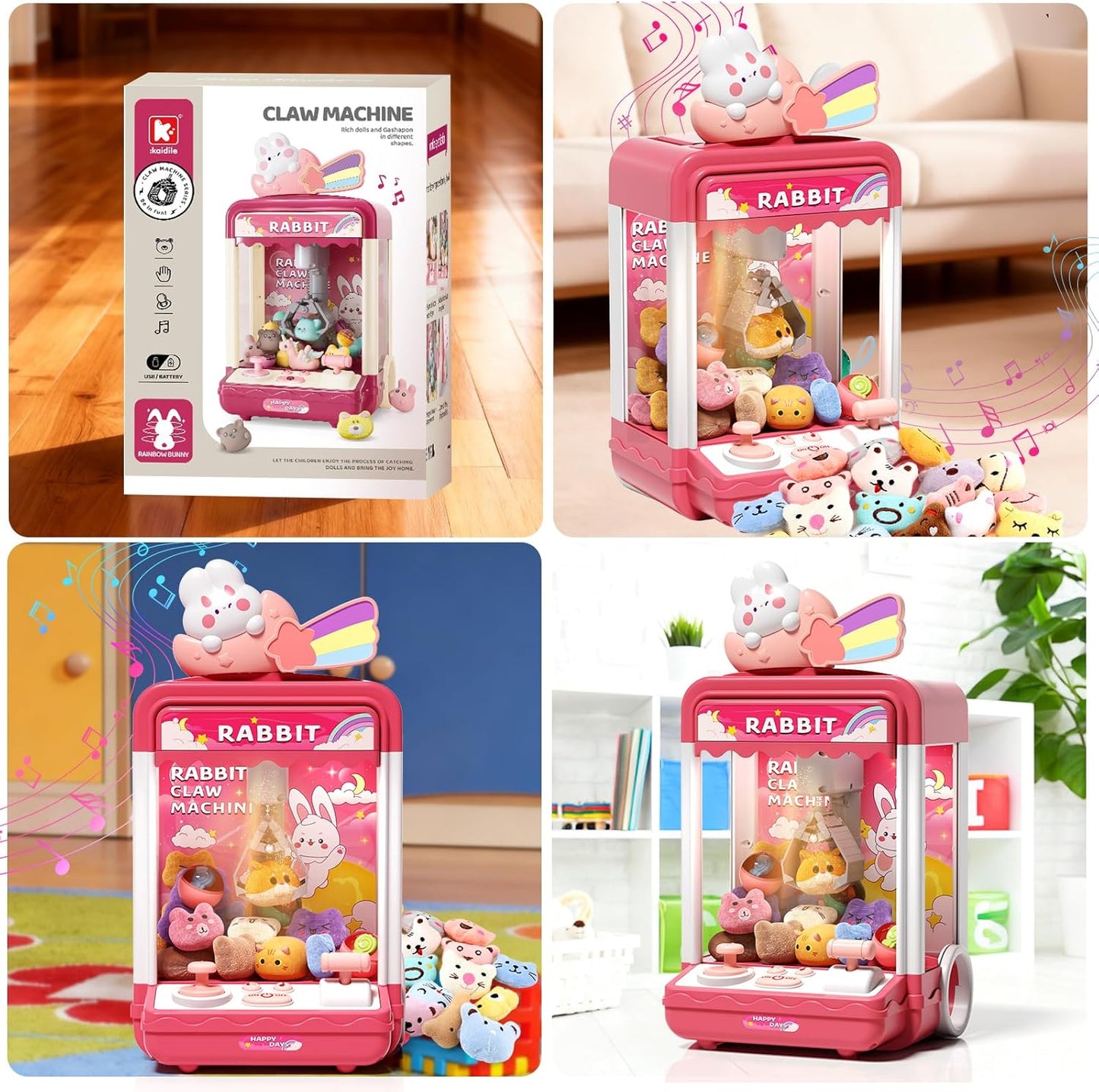 Children's mini claw machine set (includes 20 toys)
