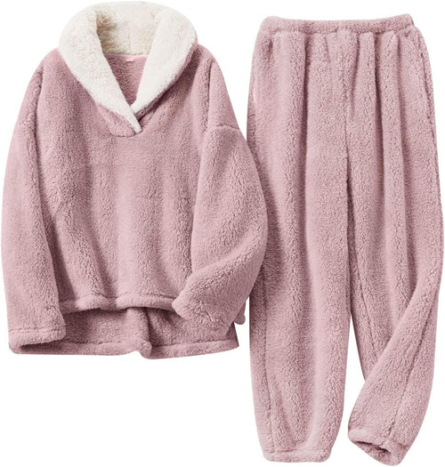 Women's fluffy pajama set (two-piece)