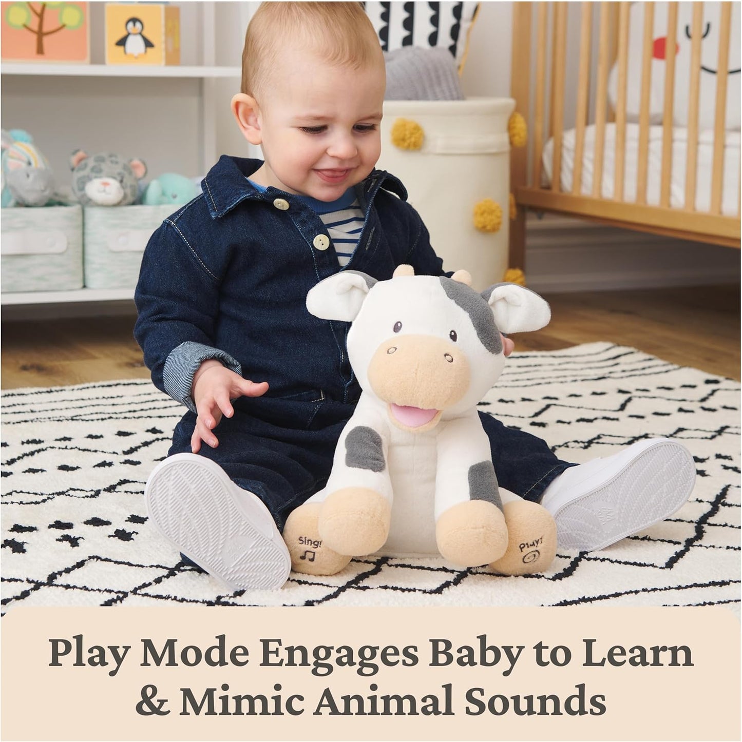 Baby electric interactive elephant plush toy, a singing plush doll.