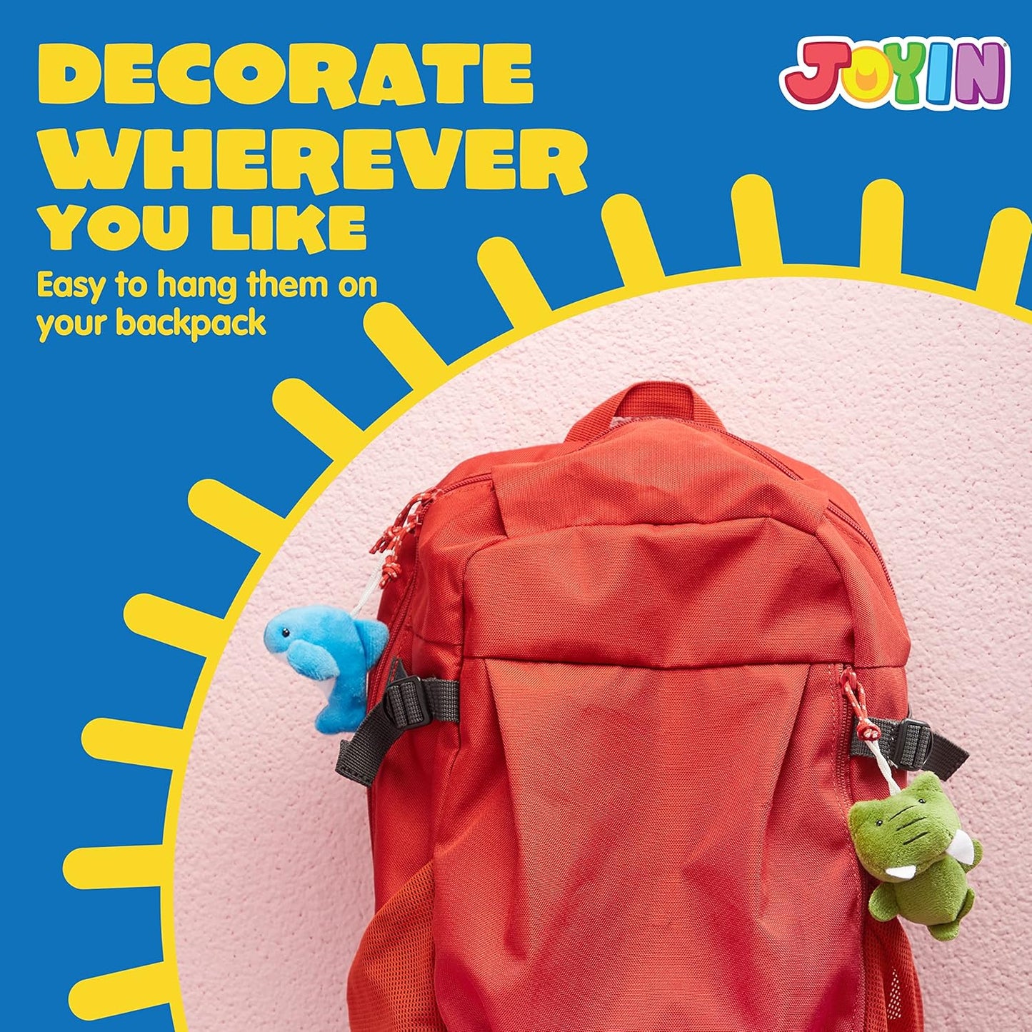 Set of 24 mini animal plush toys (3 of each design, 24 total)