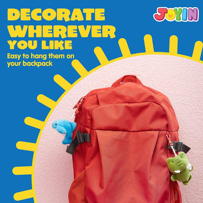 Set of 24 mini animal plush toys (3 of each design, 24 total)