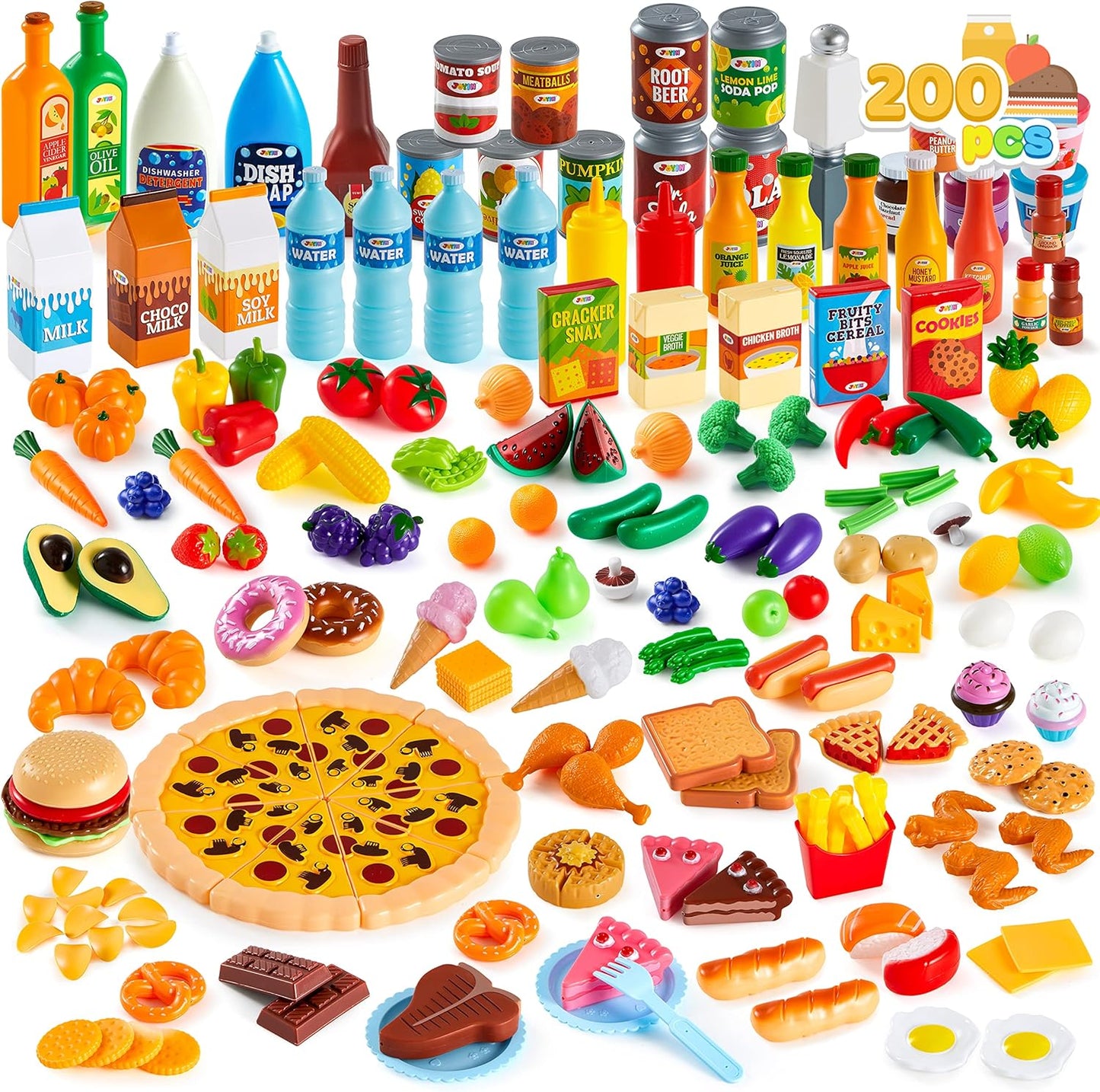 Mini Claw Machine Toy Set – Includes 200 Play Food Prizes