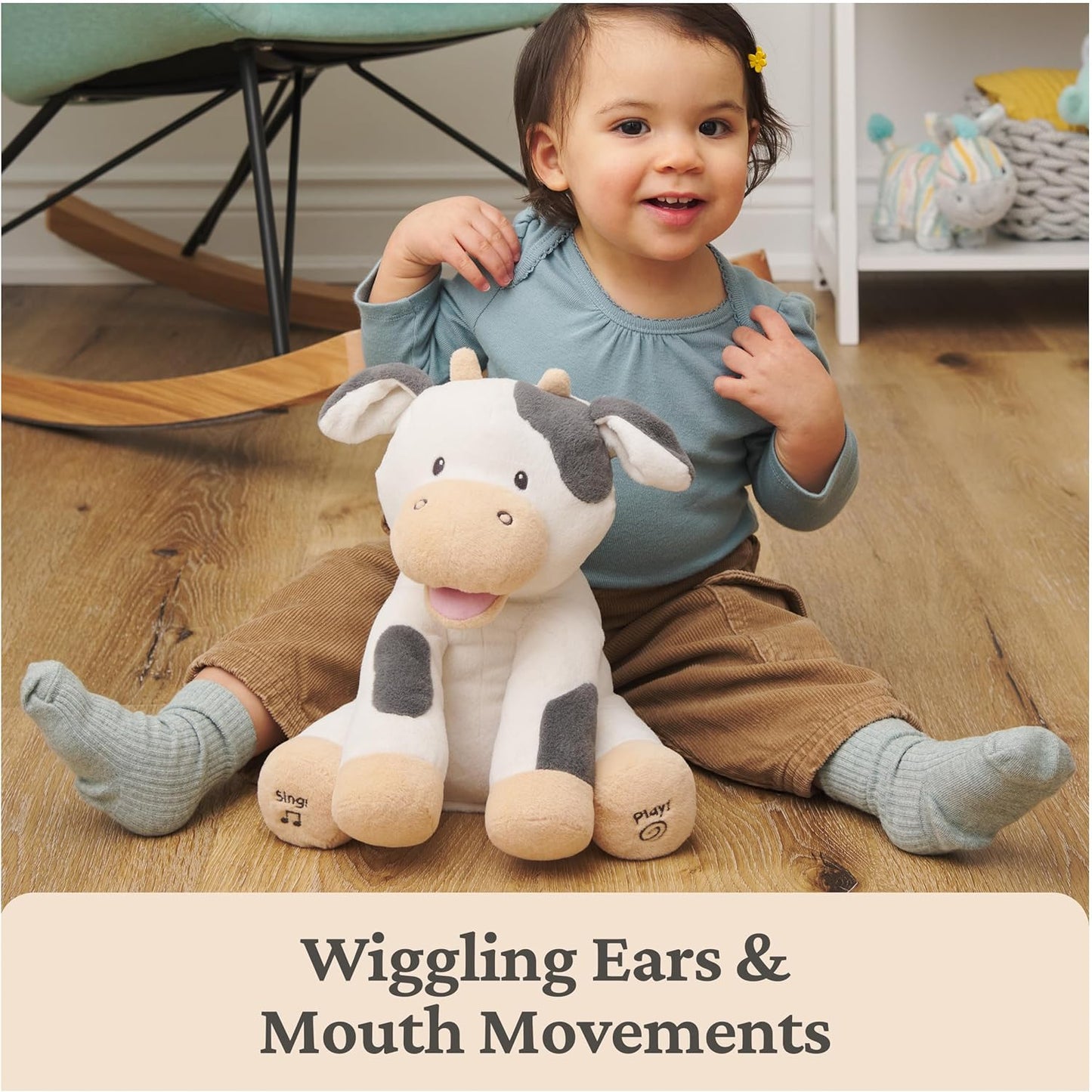 Baby electric interactive elephant plush toy, a singing plush doll.